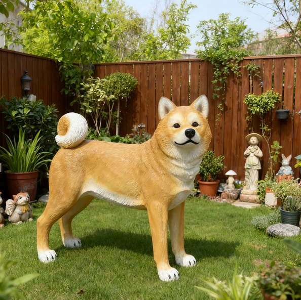 Realistic Akita Inu Dog Sculpt - Resin Art Sculptures ulasan dan harga