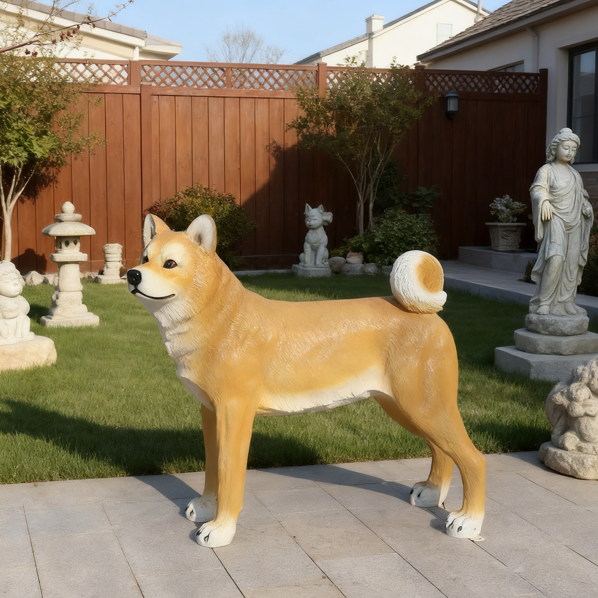 Realistic Akita Inu Dog Sculpt - Resin Art Sculptures ulasan dan harga
