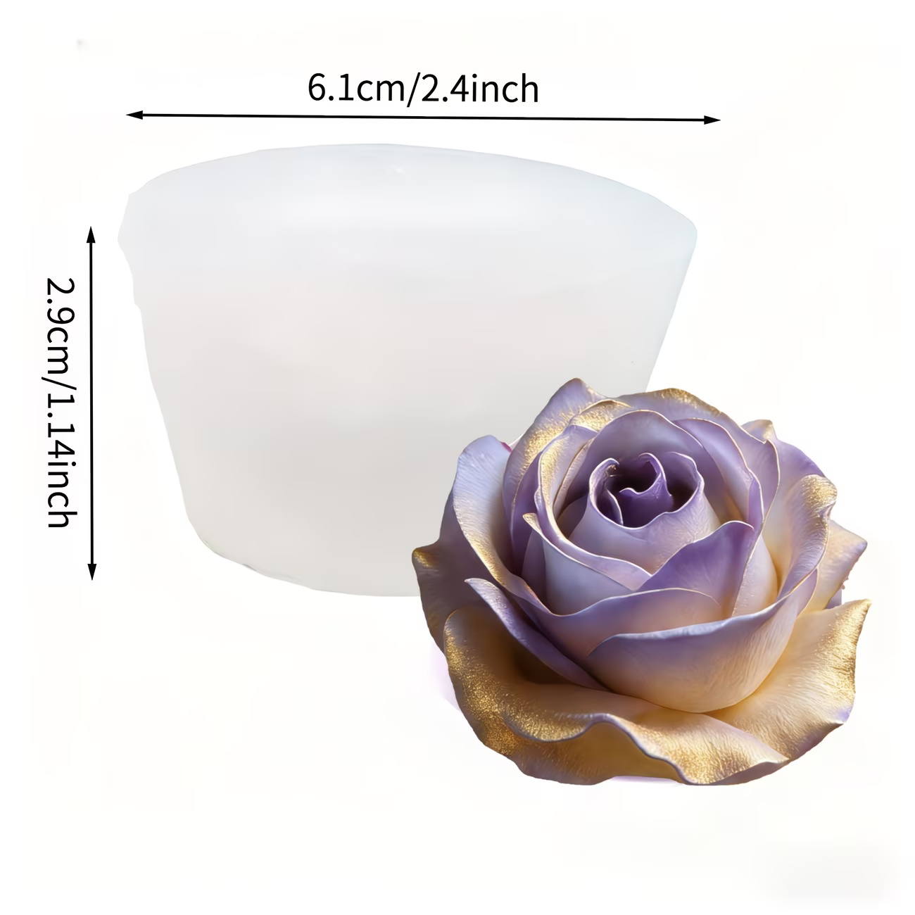 3D Elegant Rose Silicone Mold  - Resin Art Rose Petals ulasan dan harga