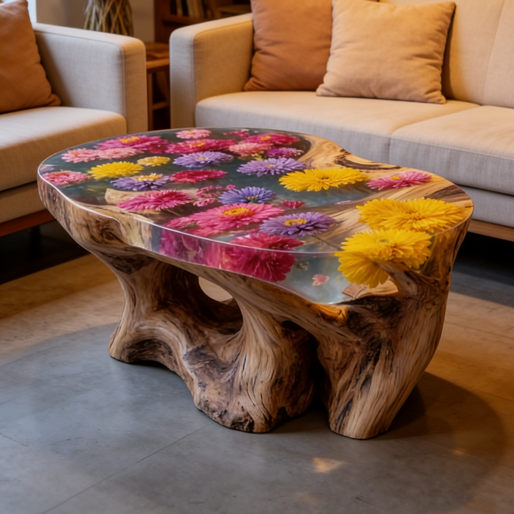 mnCustom Handmade Luxury Natur - Resin Art Coffee Table ulasan dan harga