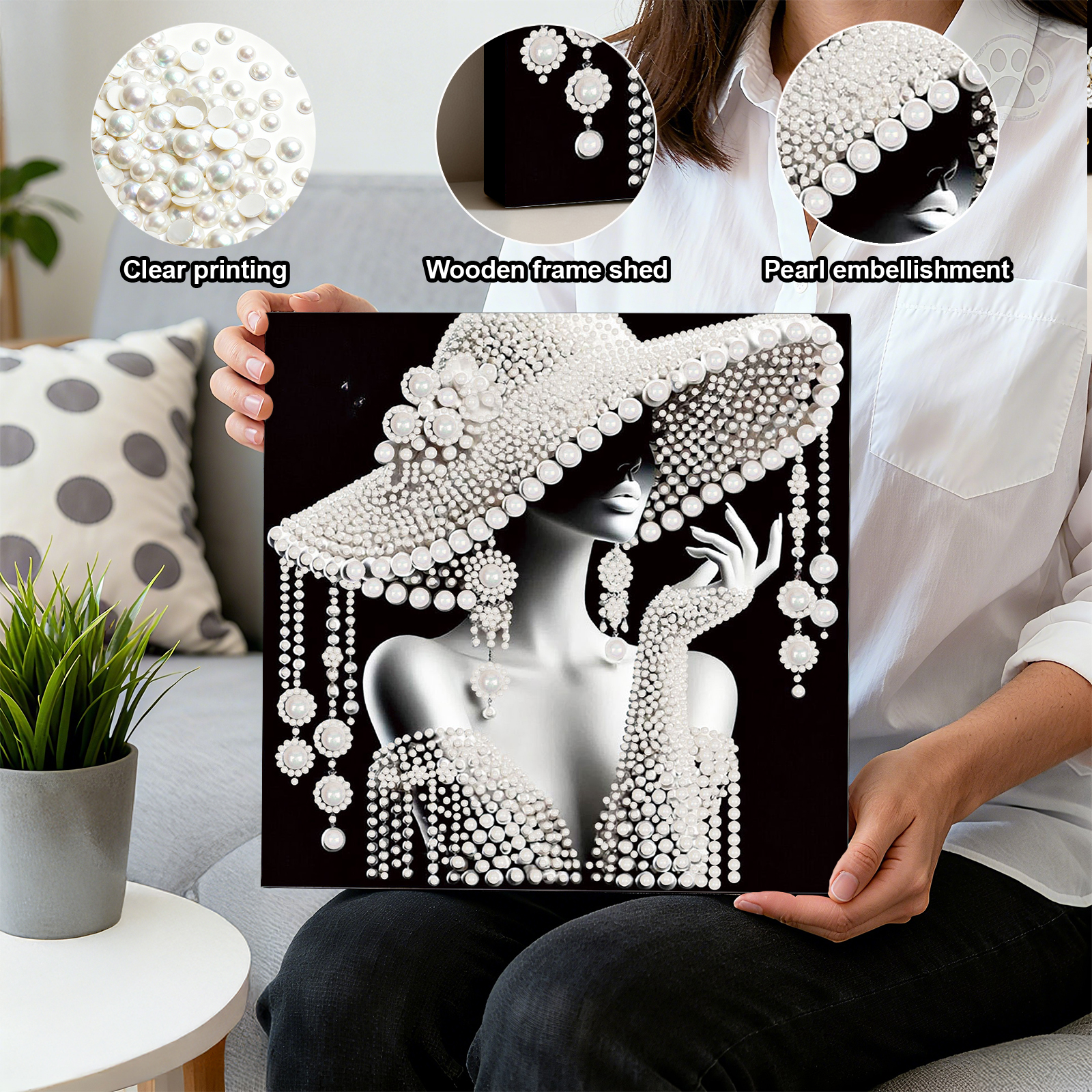 DIY Ladies Pearl Painting Art  - Resin Art Frame ulasan dan harga