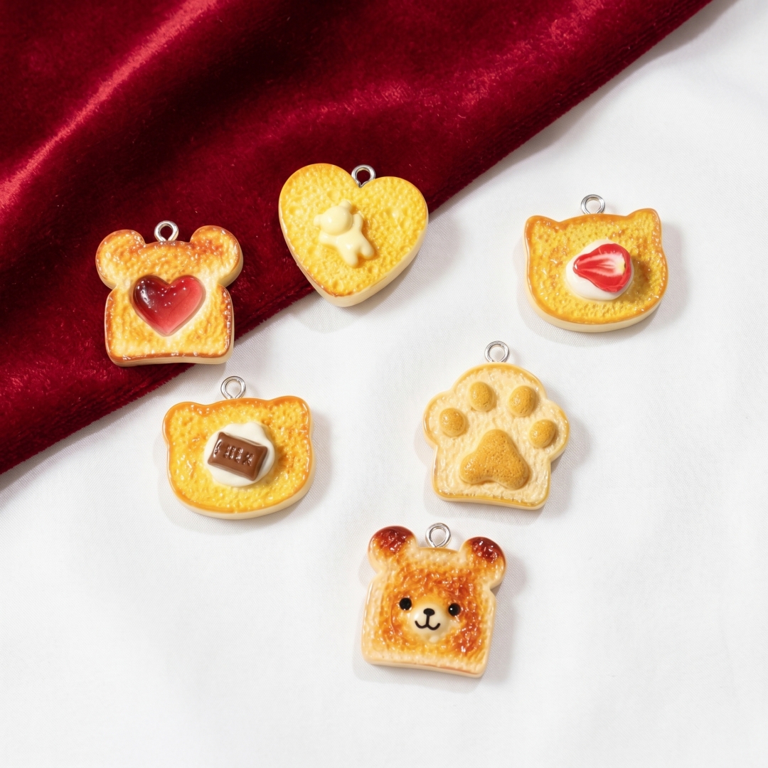 10pcs Resin Plastic Bread Pend - Resin Art Keychain ulasan dan harga