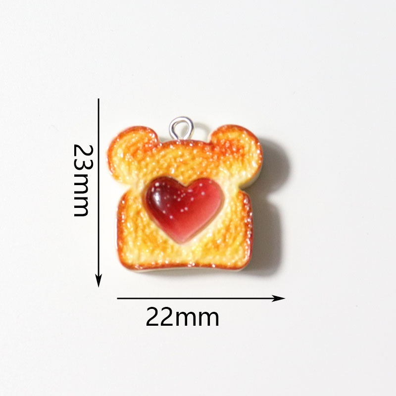 10pcs Resin Plastic Bread Pend - Resin Art Keychain ulasan dan harga