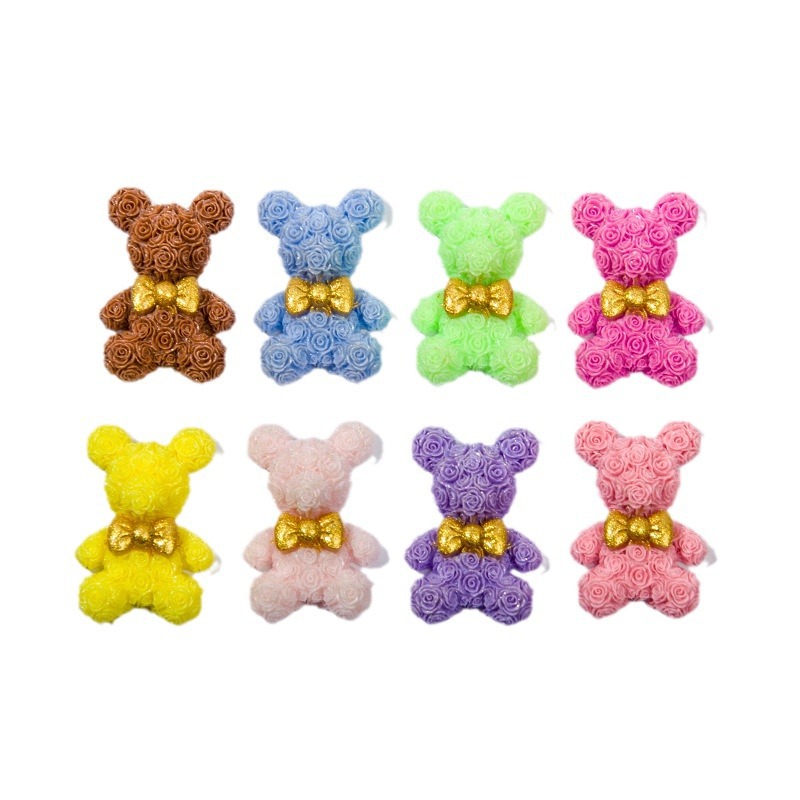 10pcs Rose Blossom Bear Resin  - Resin Art Rose Petals ulasan dan harga
