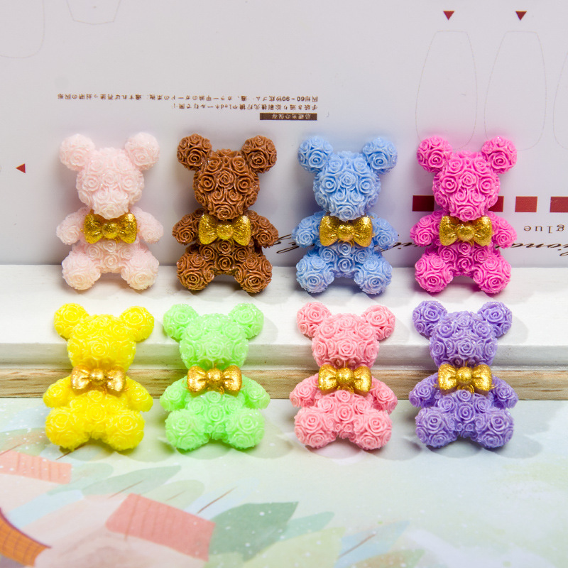 10pcs Rose Blossom Bear Resin  - Resin Art Rose Petals ulasan dan harga