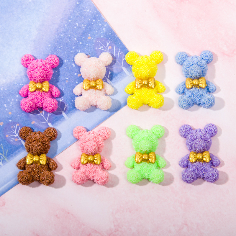 10pcs Rose Blossom Bear Resin  - Resin Art Rose Petals ulasan dan harga