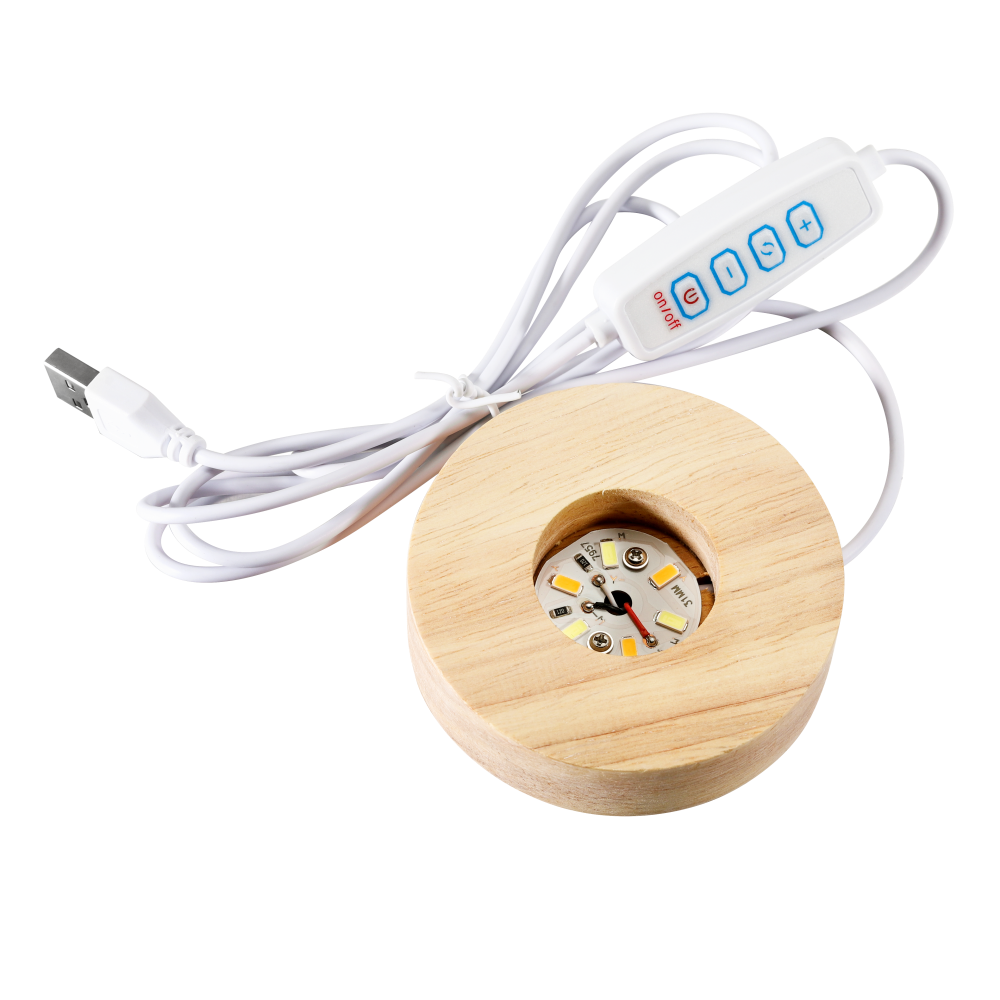 Resin Art Display Round Wood C - Resin Art Lamp ulasan dan harga