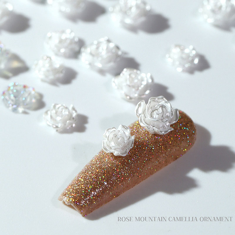Mix 50PCS 6/8/10MM White Rose  - Resin Art Rose Petals ulasan dan harga