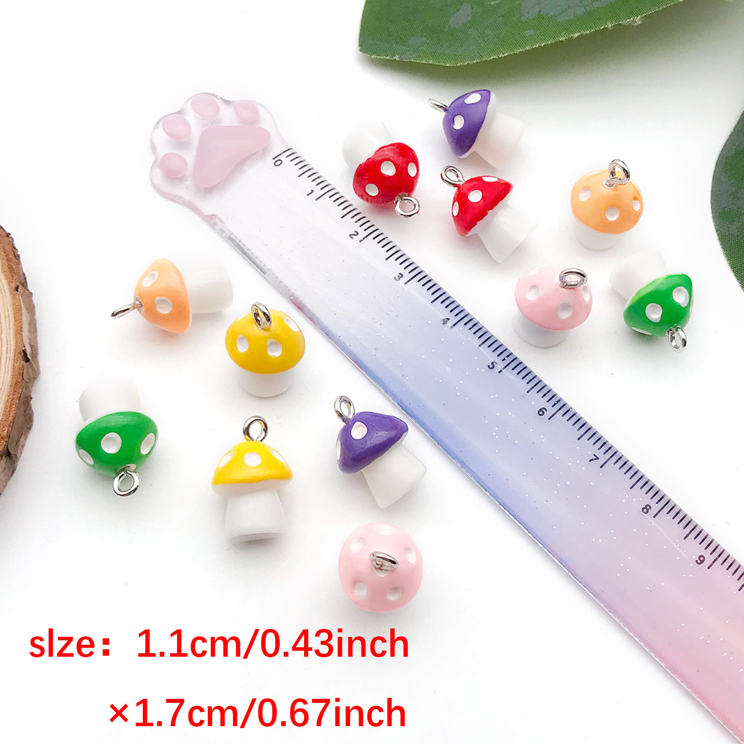 5/12pcs Cartoon Colorful Small - Resin Art Keychain ulasan dan harga
