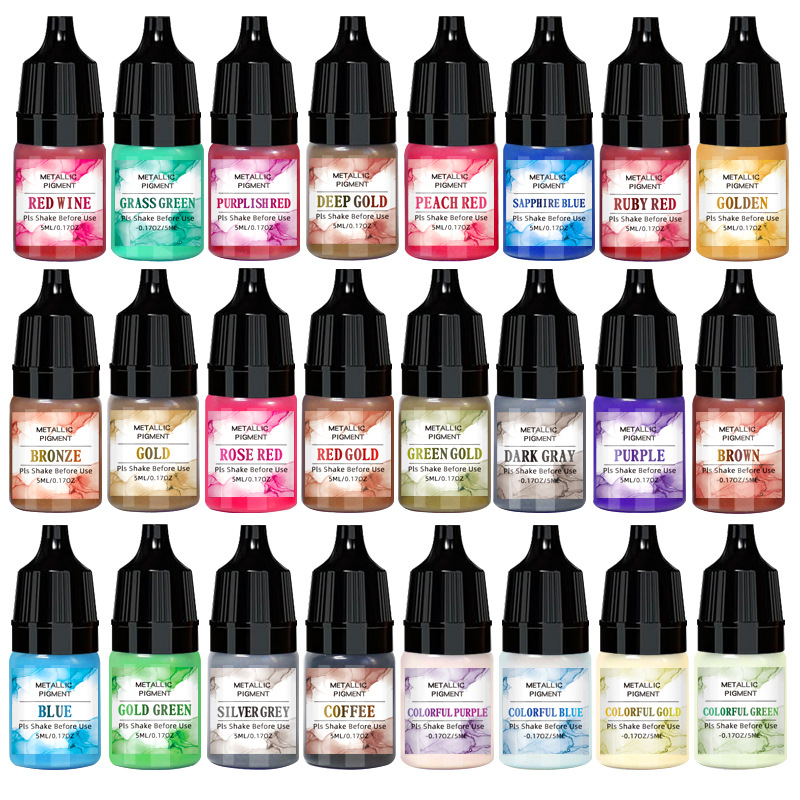 24-Color Metallic Alcohol Ink  - Resin Art Alcohol Ink ulasan dan harga