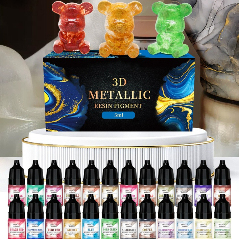 24-Color Metallic Alcohol Ink  - Resin Art Alcohol Ink ulasan dan harga