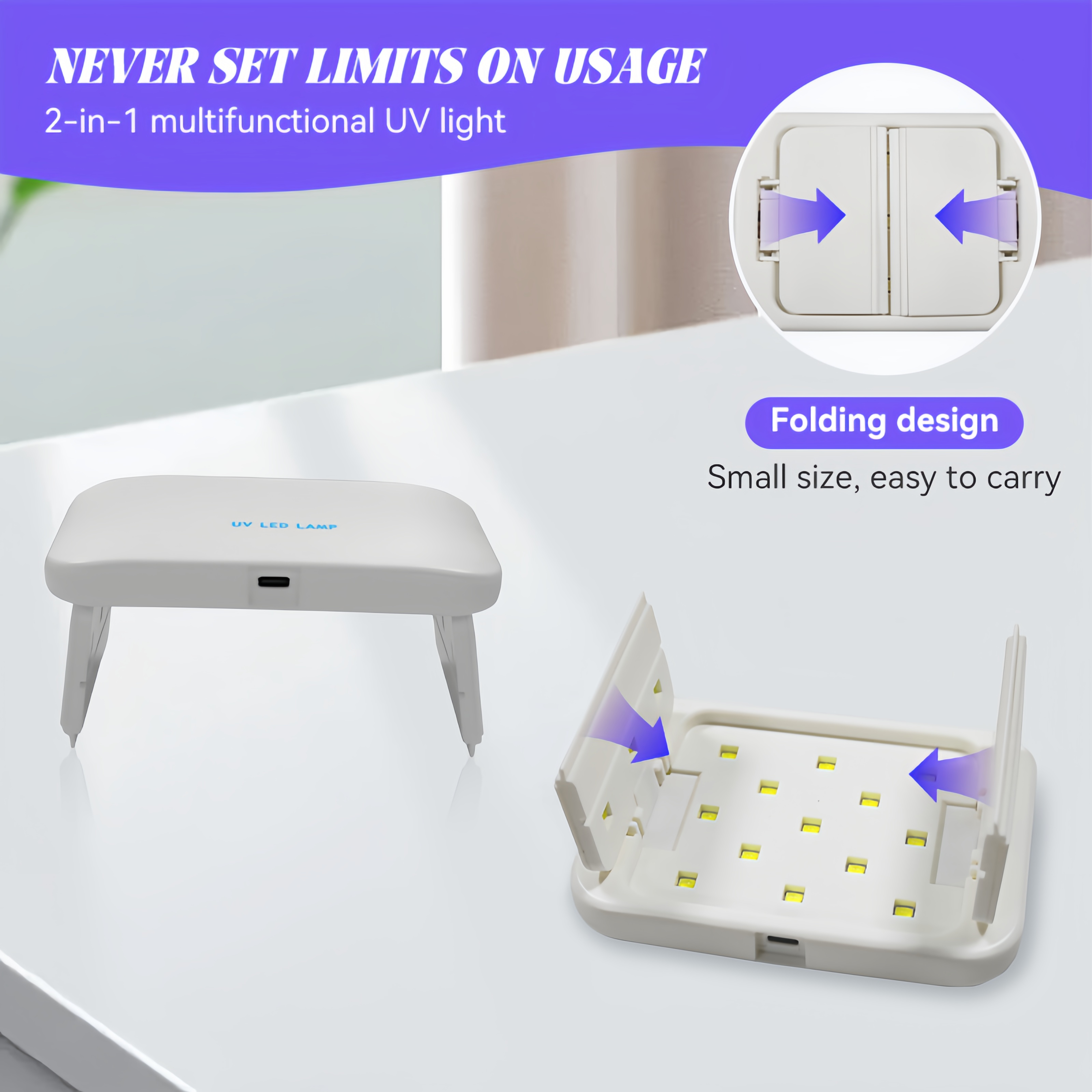 48W Dual-Sided UV Lamp Foldabl - Resin Art Lamp ulasan dan harga