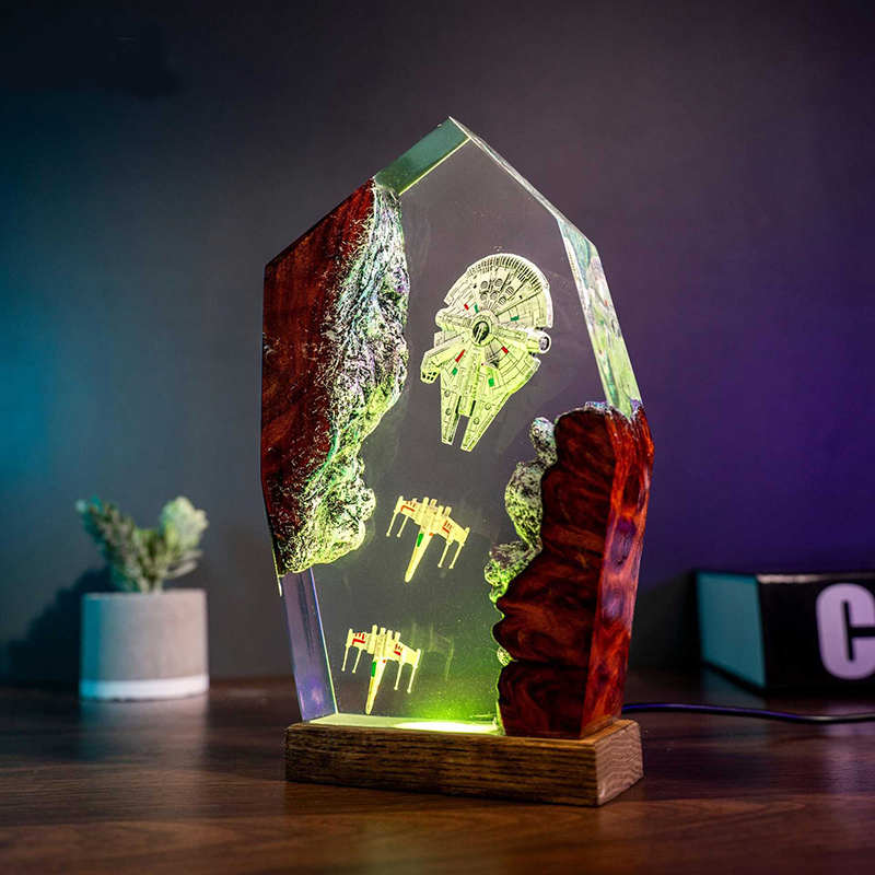 Table Resin Lamp Universe War  - Resin Art Lamp ulasan dan harga