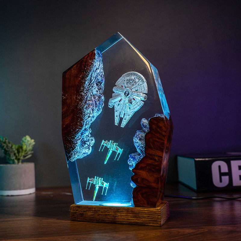 Table Resin Lamp Universe War  - Resin Art Lamp ulasan dan harga
