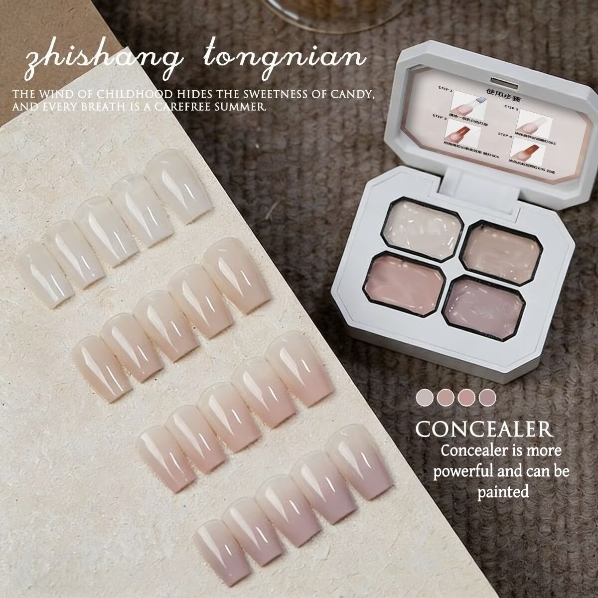 4 Colors concealer polular nud - Resin Art Gel ulasan dan harga