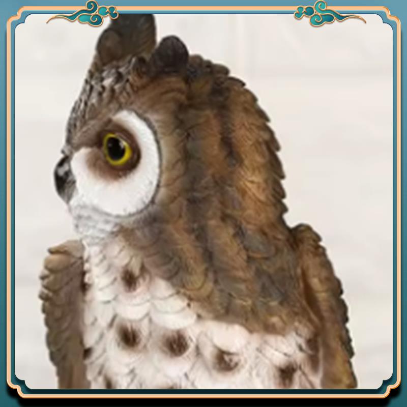 (New)-Resin Owl Statue Bird Ga - Resin Art Sculptures ulasan dan harga