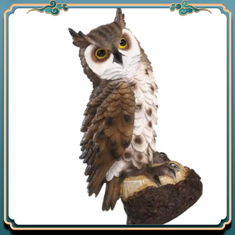 (New)-Resin Owl Statue Bird Ga - Resin Art Sculptures ulasan dan harga