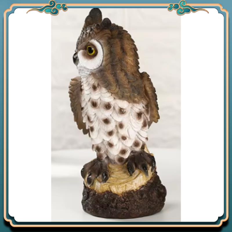(New)-Resin Owl Statue Bird Ga - Resin Art Sculptures ulasan dan harga