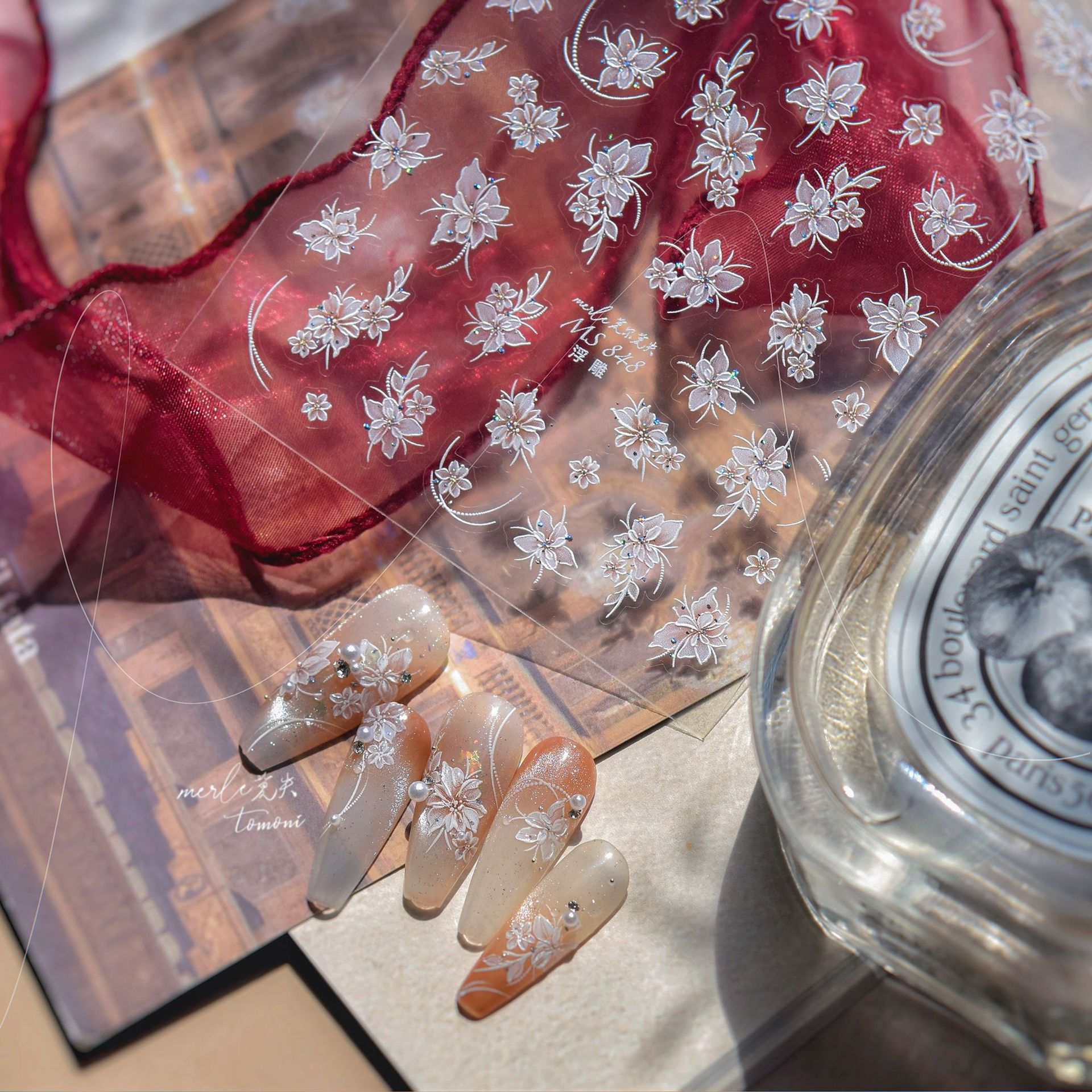 Vintage Flowers Relief 3D Ster - Resin Art Rose Petals ulasan dan harga