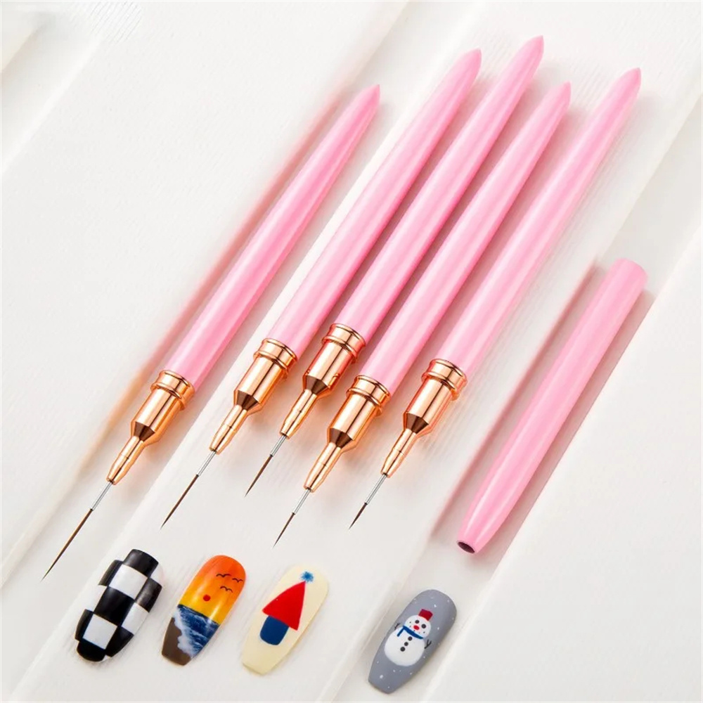 5pc/1set Nail Art Liner Brushe - Resin Art Gel ulasan dan harga