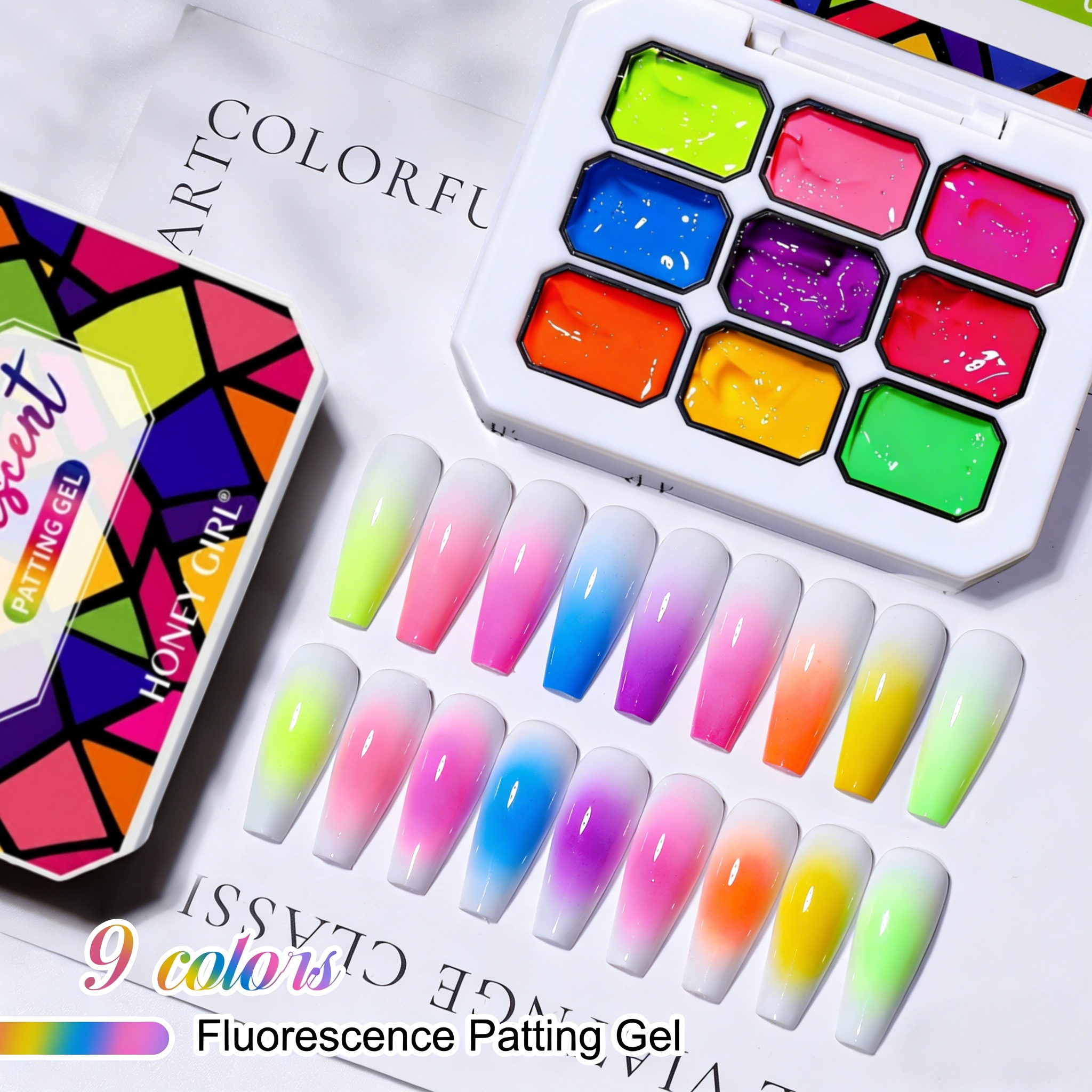9-color solid nail polish ，pat - Resin Art Gel ulasan dan harga