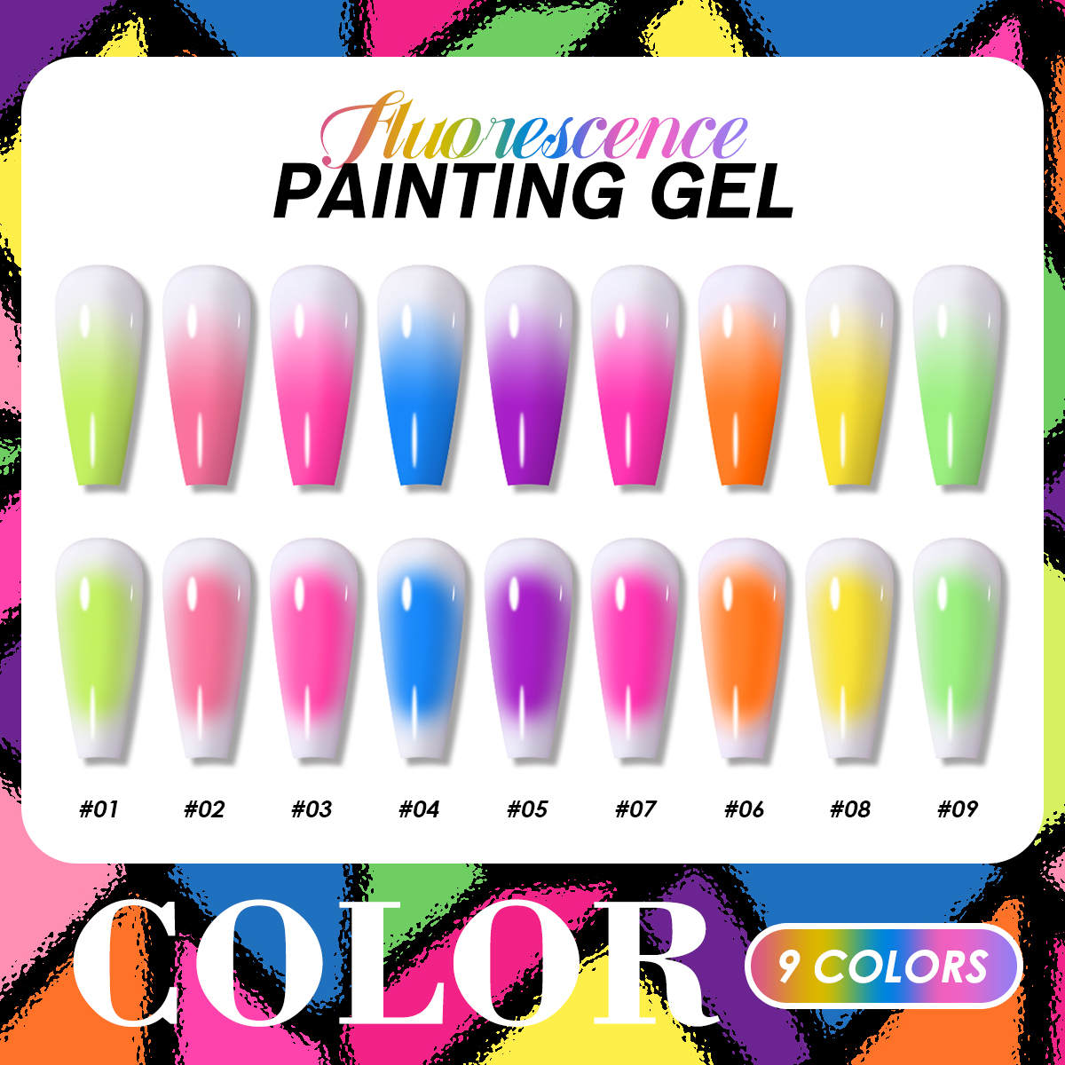 9-color solid nail polish ，pat - Resin Art Gel ulasan dan harga