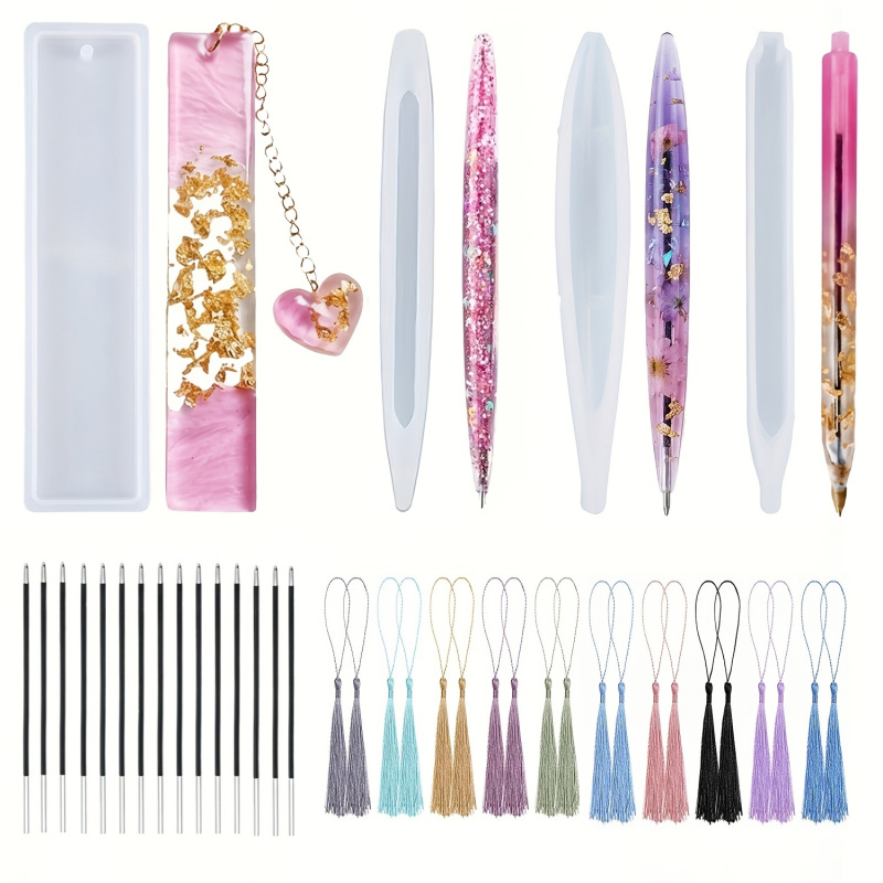 39Pen and bookmark silicone mo - Resin Art Accessories ulasan dan harga