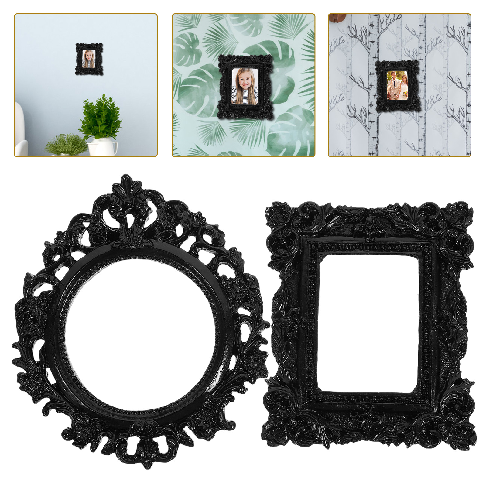 2pcs Mini Resin Photo Frames V - Resin Art Frame ulasan dan harga