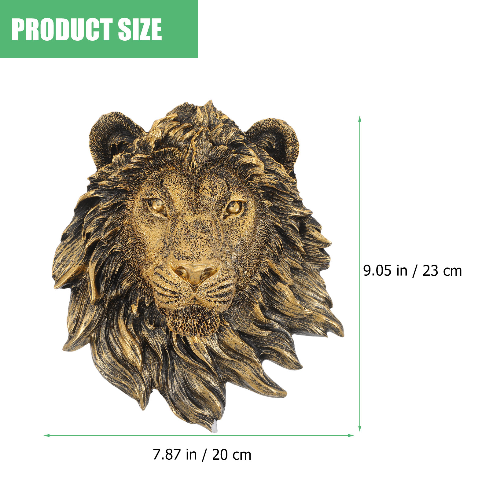 Fake Lion Head Wall Ornament L - Resin Art Sculptures ulasan dan harga