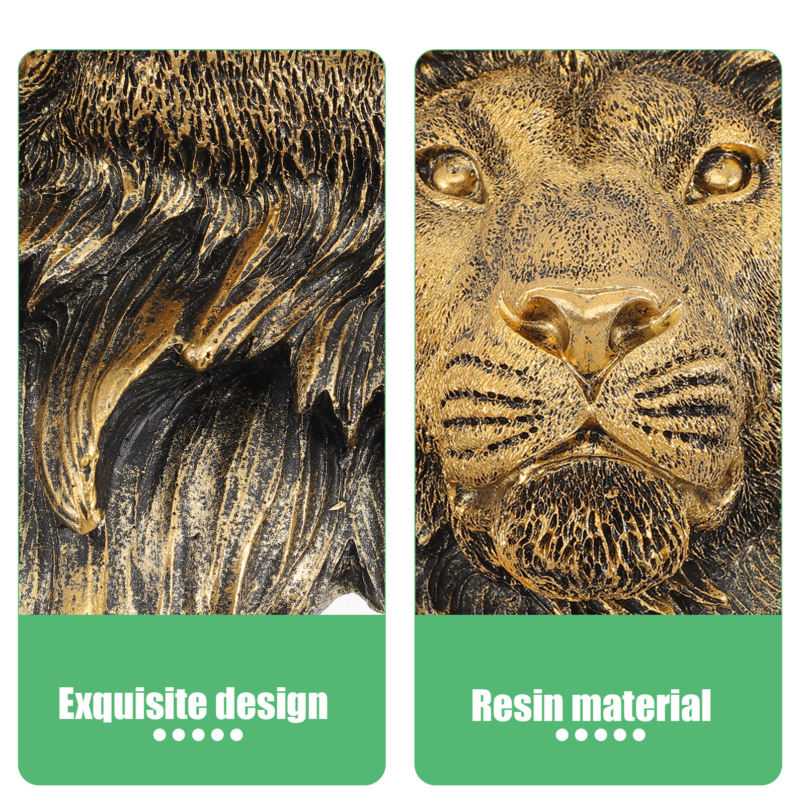 Fake Lion Head Wall Ornament L - Resin Art Sculptures ulasan dan harga