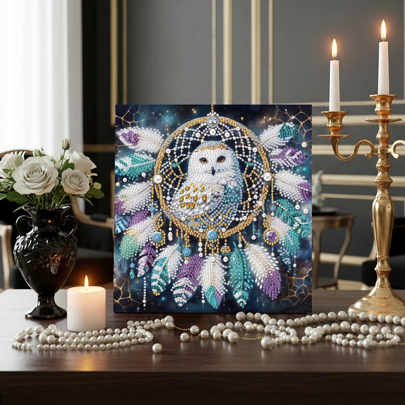 Pearl Gem Diamond Art Painting - Resin Art Frame ulasan dan harga