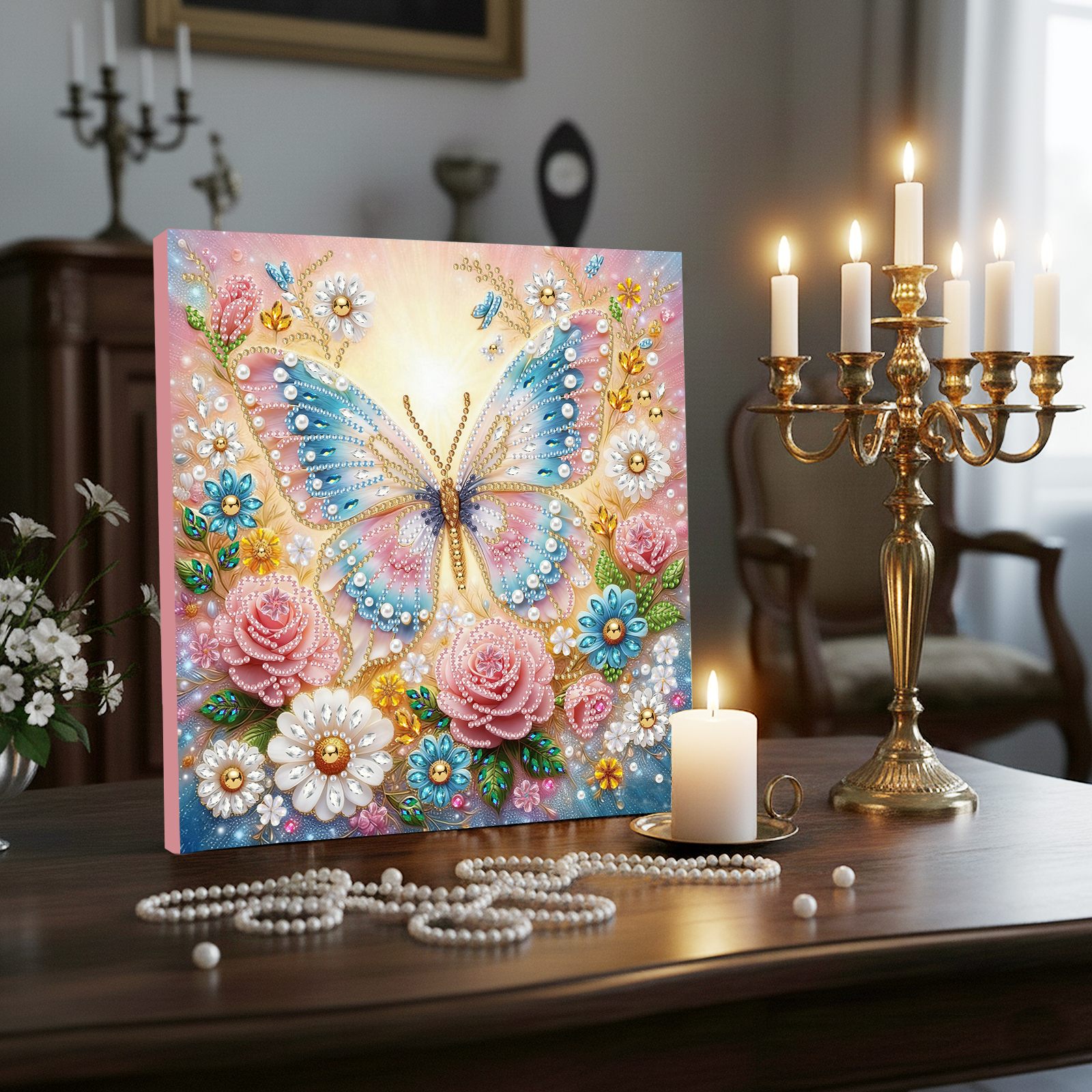 Pearl Gem Diamond Art Painting - Resin Art Frame ulasan dan harga