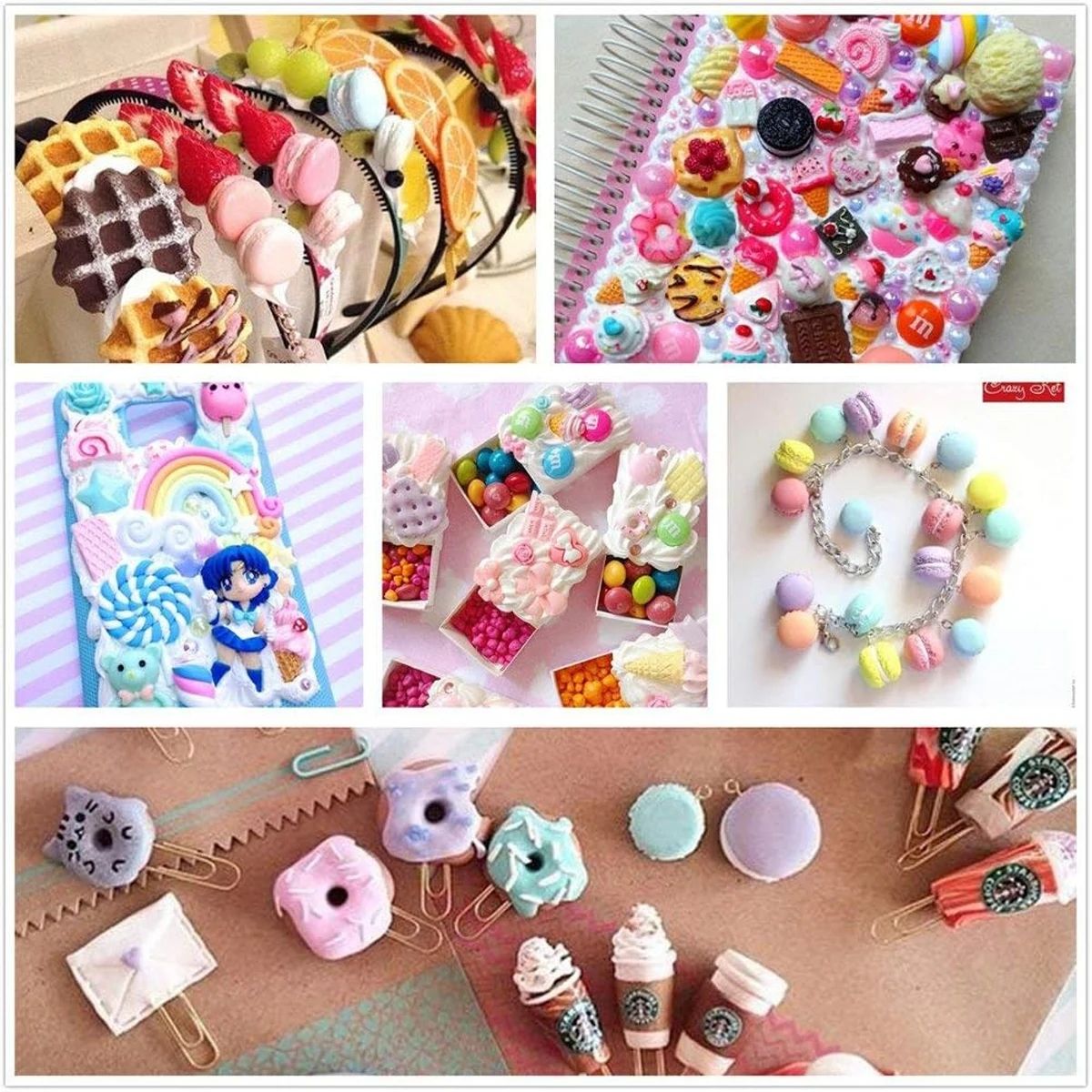 30pcs Random Candy Slime Charm - Resin Art Jewelry Kit ulasan dan harga