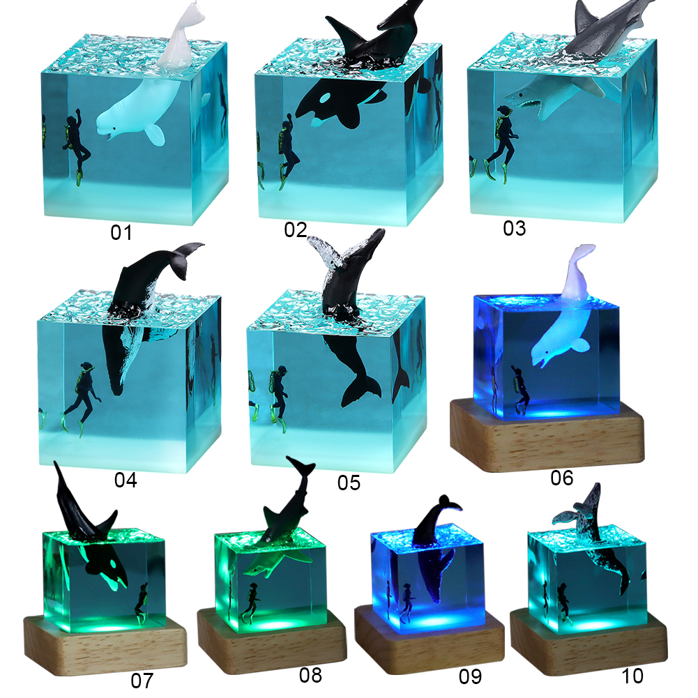 Micro Landscape Whale Diver Mo - Resin Art Lamp ulasan dan harga