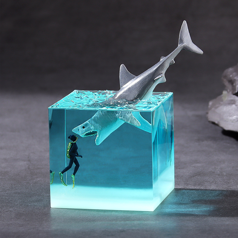 Micro Landscape Whale Diver Mo - Resin Art Lamp ulasan dan harga