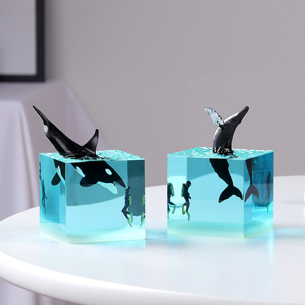 Micro Landscape Whale Diver Mo - Resin Art Lamp ulasan dan harga