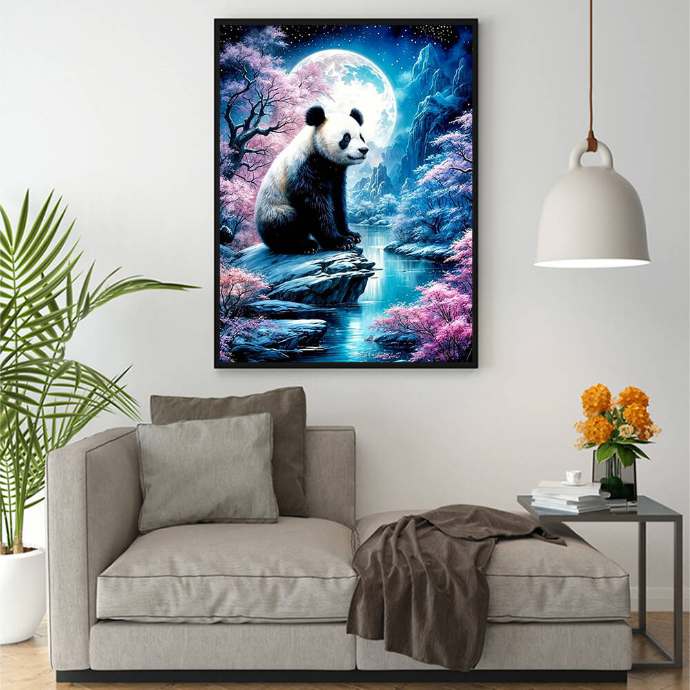 1PC frameless   Panda Diamond  - Resin Art Wall ulasan dan harga