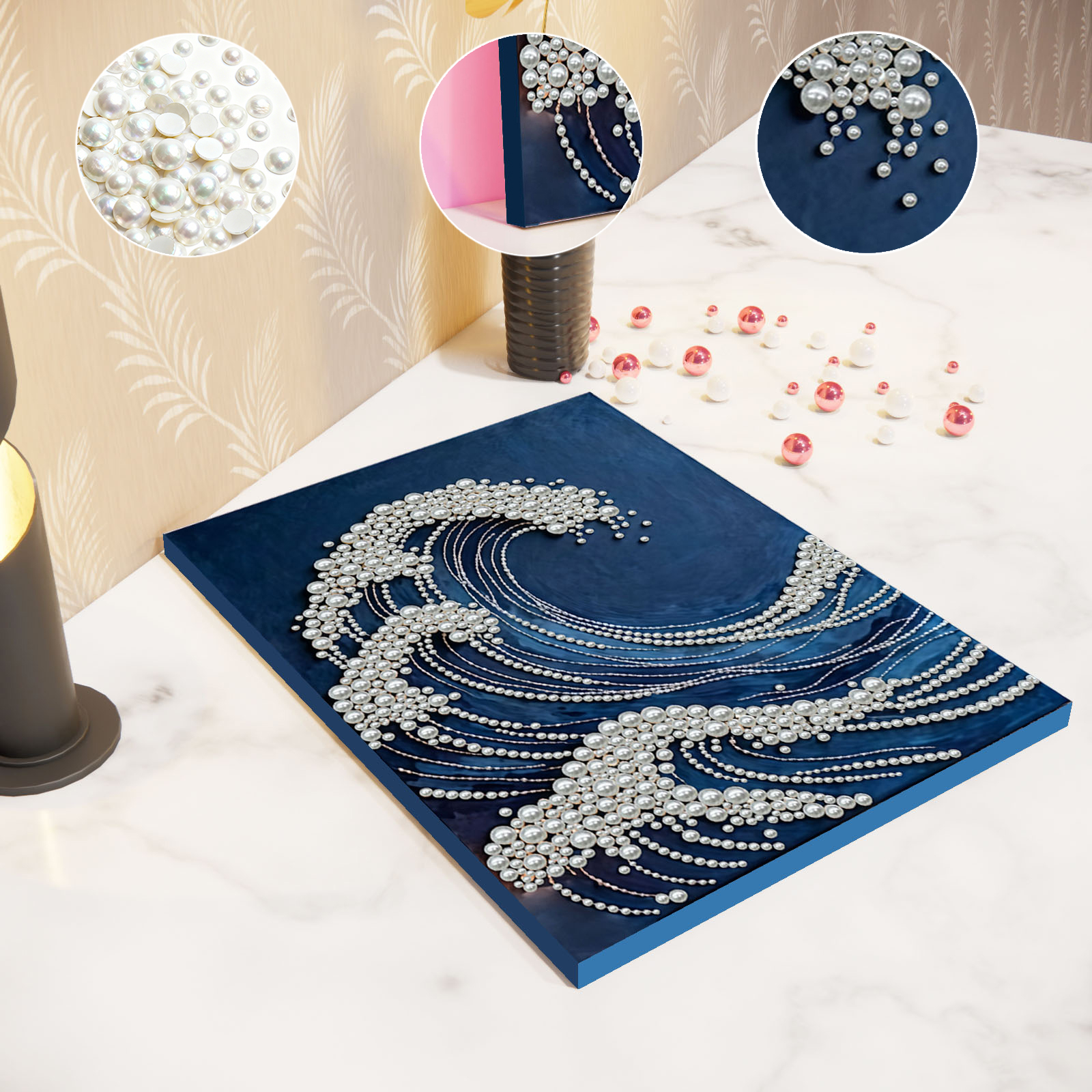 Waves DIY Pearl Painting Art K - Resin Art Frame ulasan dan harga