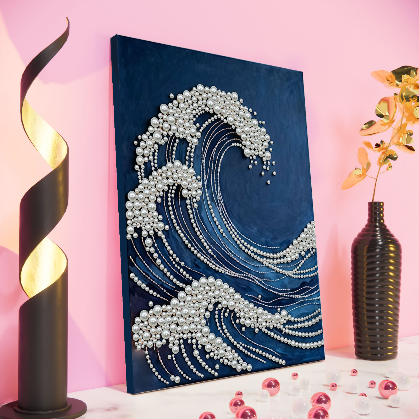 Waves DIY Pearl Painting Art K - Resin Art Frame ulasan dan harga