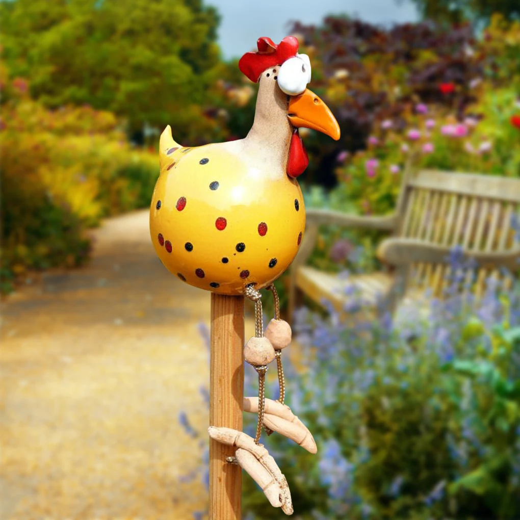 Funny Big Eyed Chicken Long Fo - Resin Art Sculptures ulasan dan harga