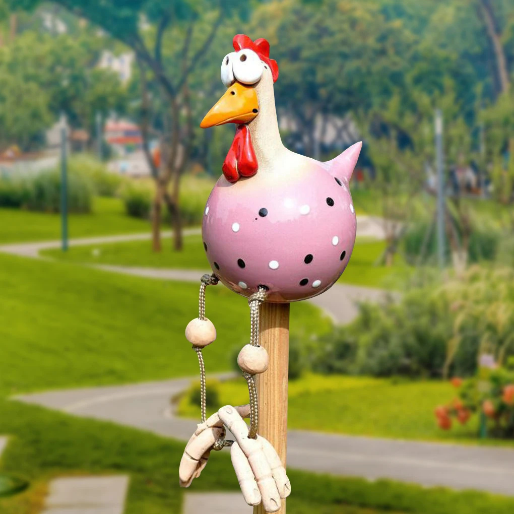 Funny Big Eyed Chicken Long Fo - Resin Art Sculptures ulasan dan harga