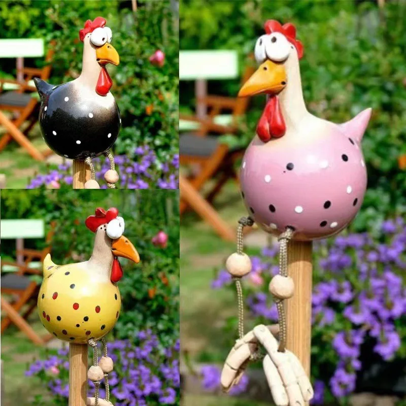 Funny Big Eyed Chicken Long Fo - Resin Art Sculptures ulasan dan harga