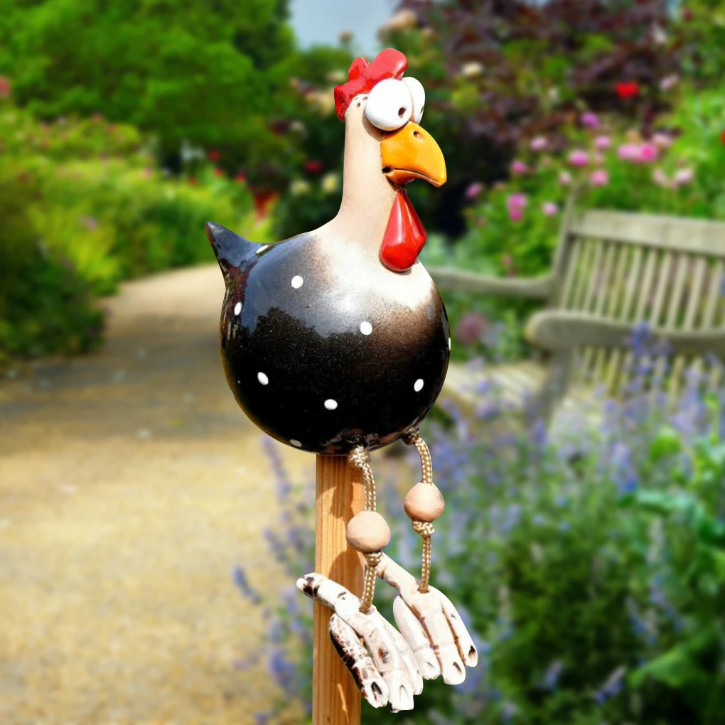 Funny Big Eyed Chicken Long Fo - Resin Art Sculptures ulasan dan harga