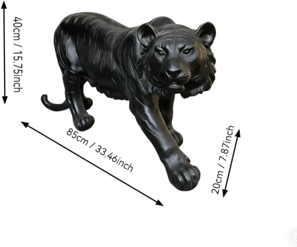 Black Tiger Statue Outdoor Dec - Resin Art Sculptures ulasan dan harga