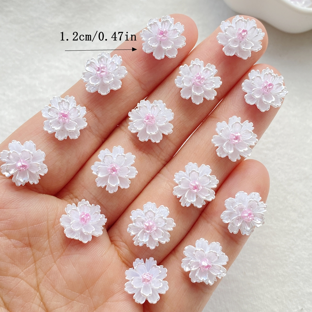 50Pcs Cute Mini Cartoon Flower - Resin Art Design For Wedding ulasan dan harga