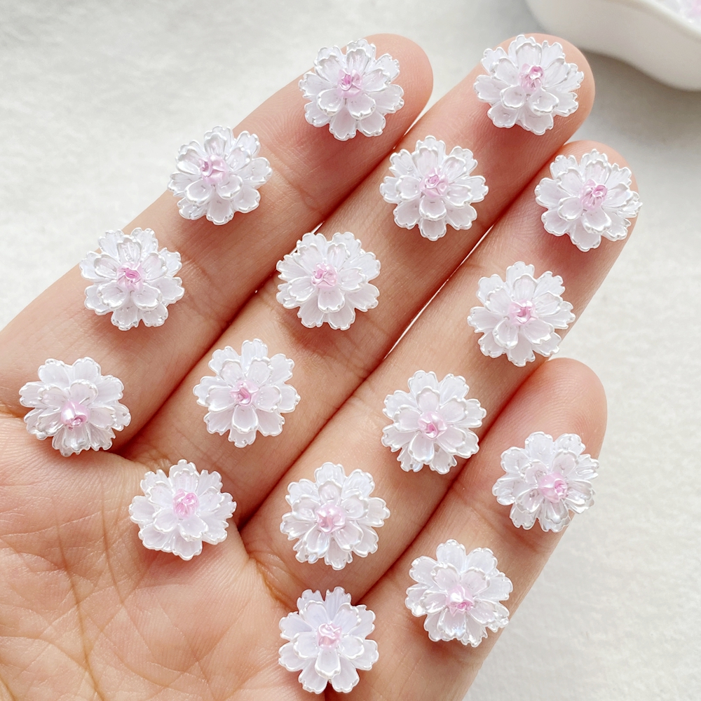 50Pcs Cute Mini Cartoon Flower - Resin Art Design For Wedding ulasan dan harga
