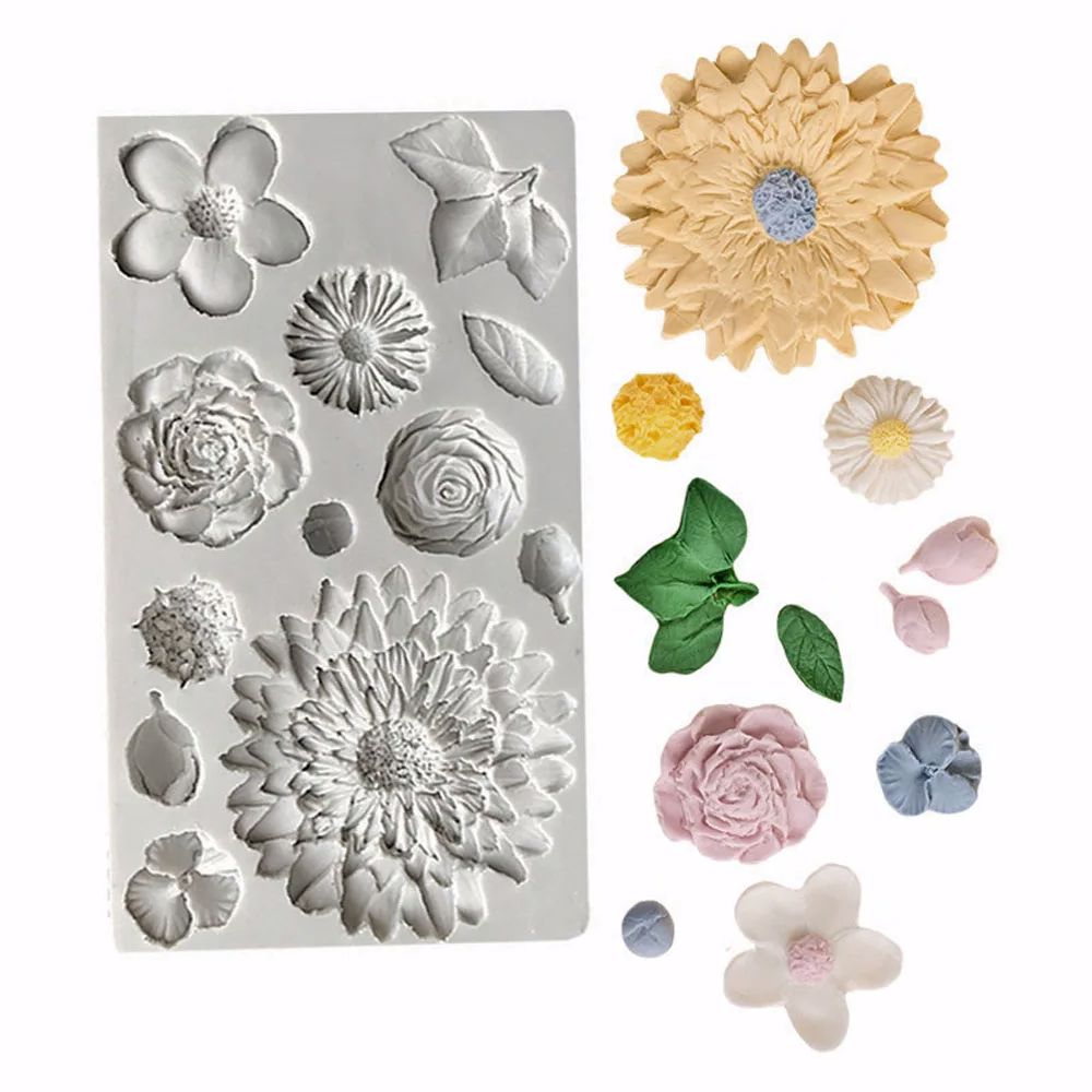 Sunflower Petals & Leaves Sili - Resin Art Rose Petals ulasan dan harga