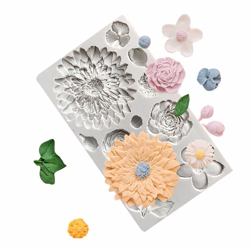 Sunflower Petals & Leaves Sili - Resin Art Rose Petals ulasan dan harga