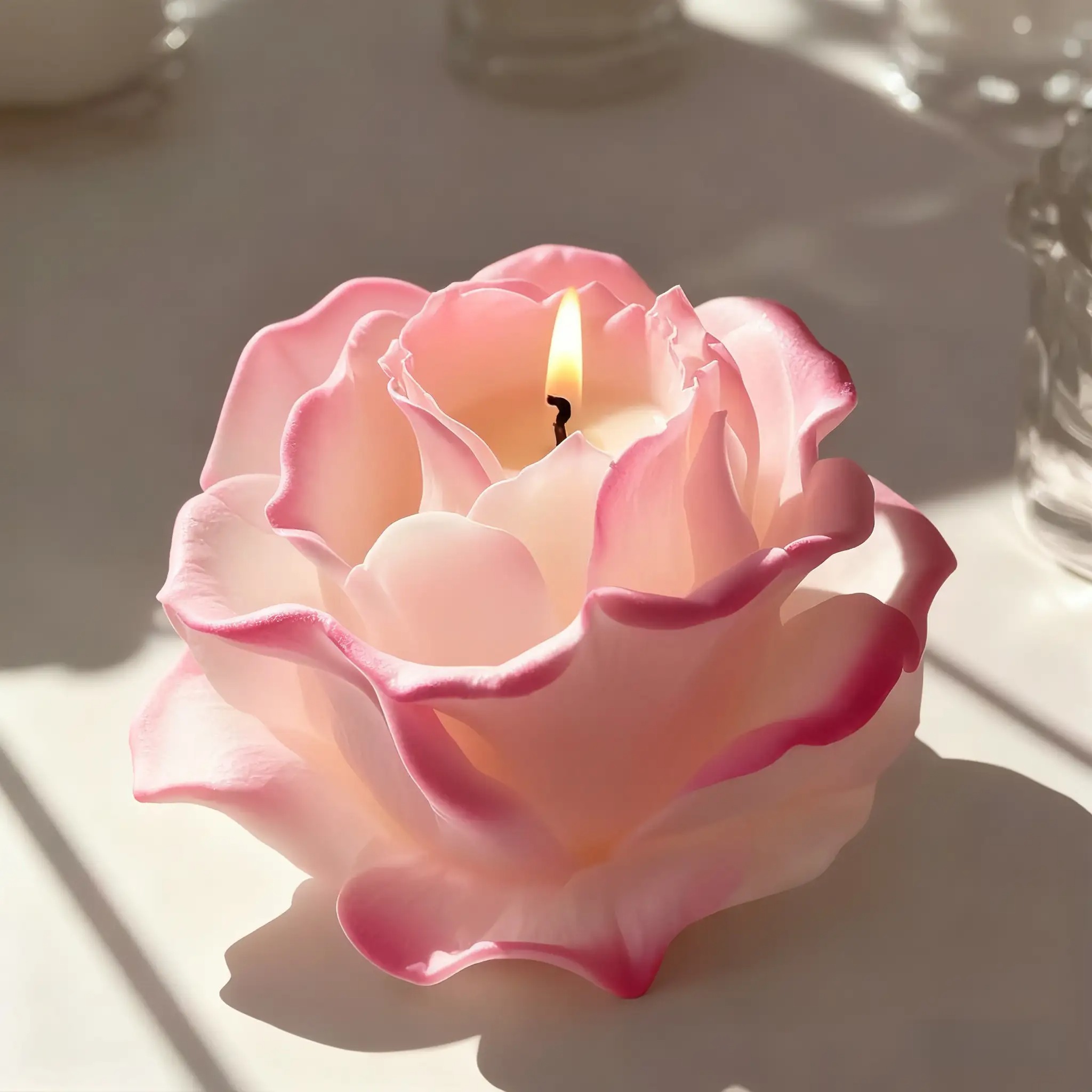 1 Piece 3D Elegant Rose Silico - Resin Art Rose Petals ulasan dan harga