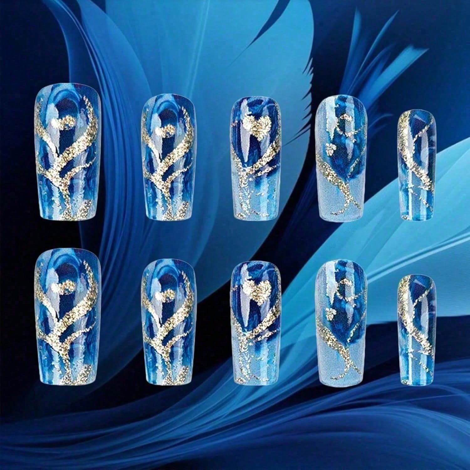 Gold Curve Sea Wave Press On N - Resin Art Gel ulasan dan harga